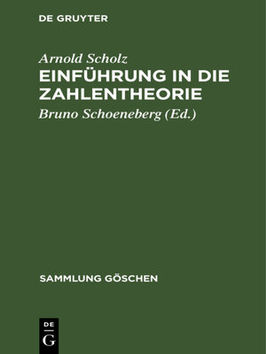 cover image of Einführung in die Zahlentheorie